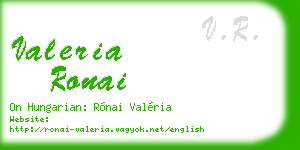 valeria ronai business card